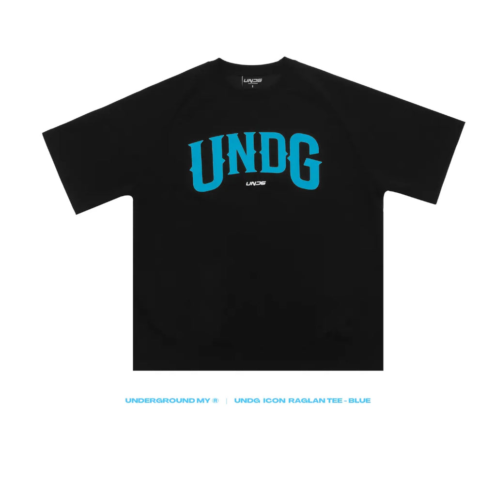 UNDG ICON RAGLAN TEE (BLACK/BLUE)