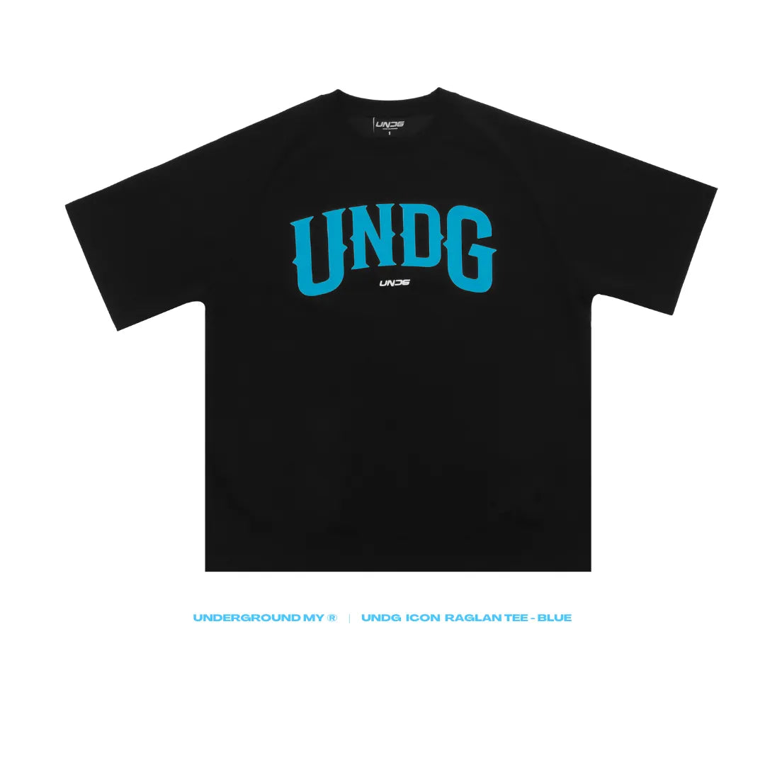 UNDG ICON RAGLAN TEE (BLACK/BLUE)