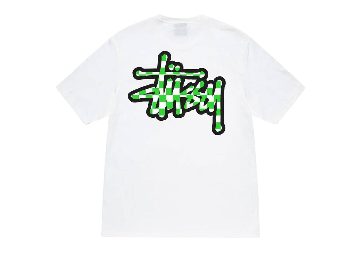 Stüssy Checker Stock Tee White