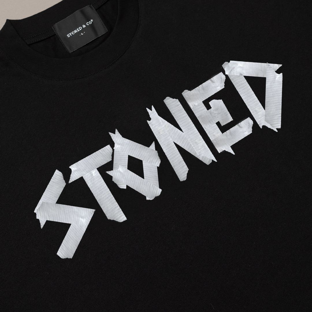 Stoned & Co Milestoned : Tape Tee Black