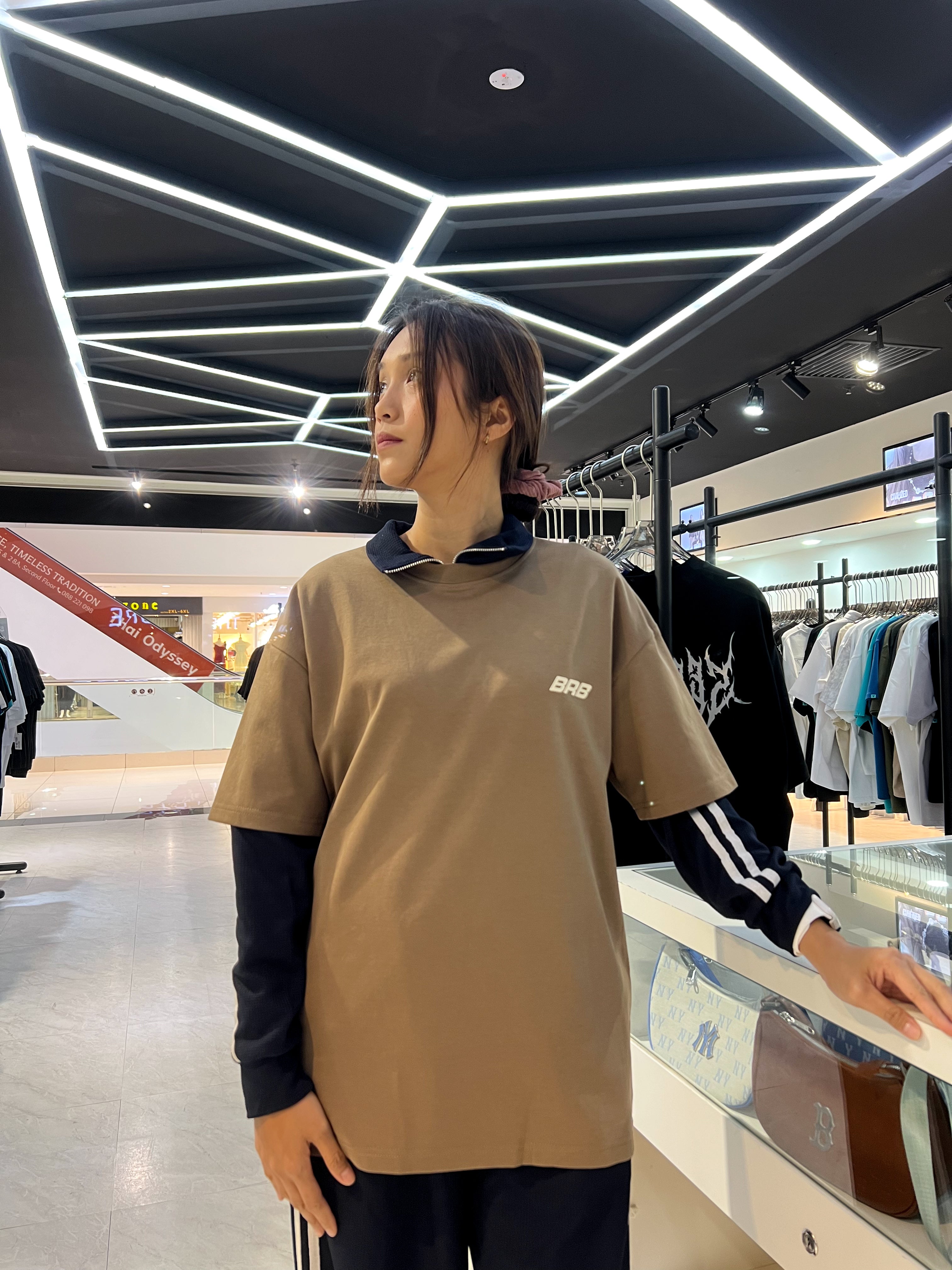 BRB BASIC TEE LIGHT BROWN