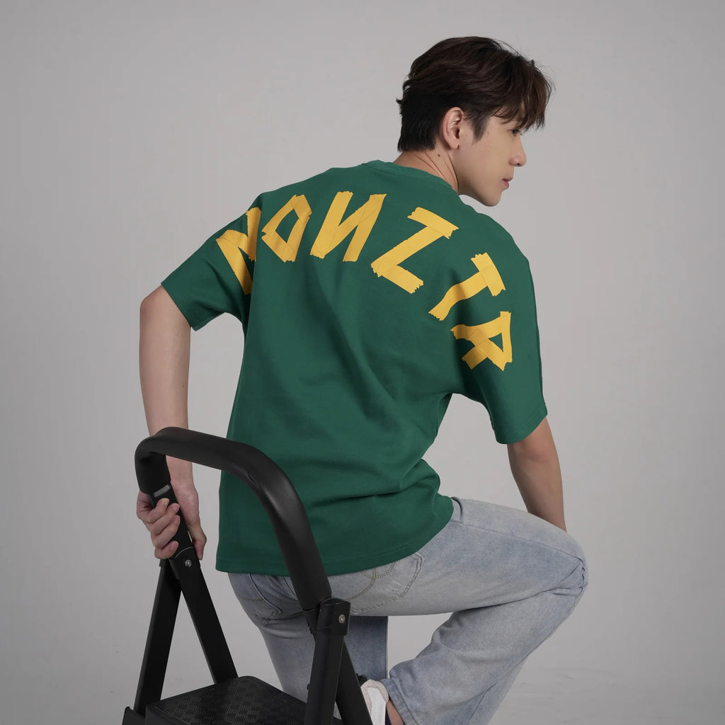 MONZTR ESSENTIAL TAPE TEE GREEN