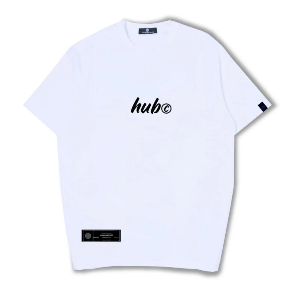 HUB 230GSM BASIC EMBROIDERY TEE WHITE