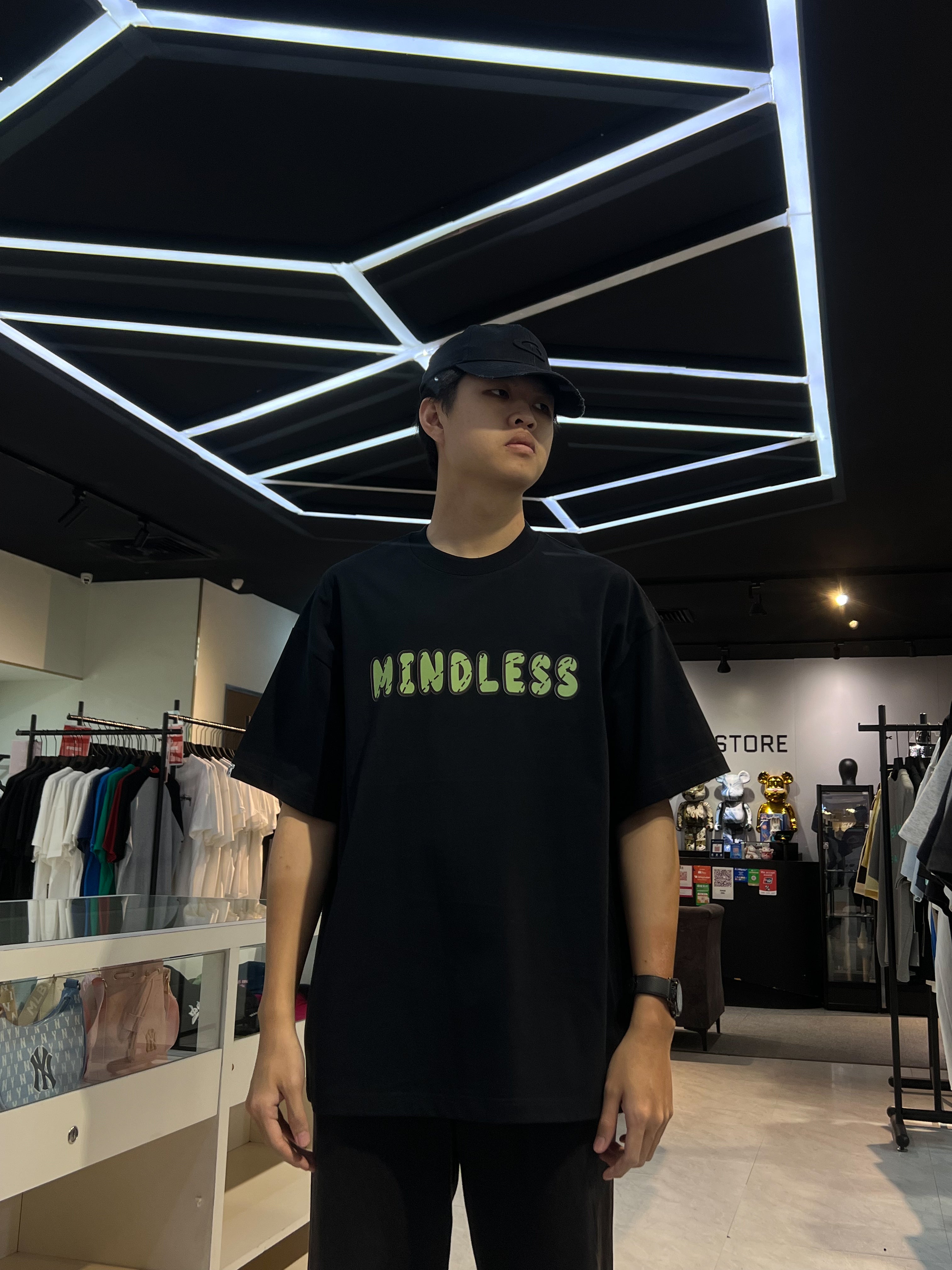 MINDLESS GREEN FOREST LOGO TEE BLACK