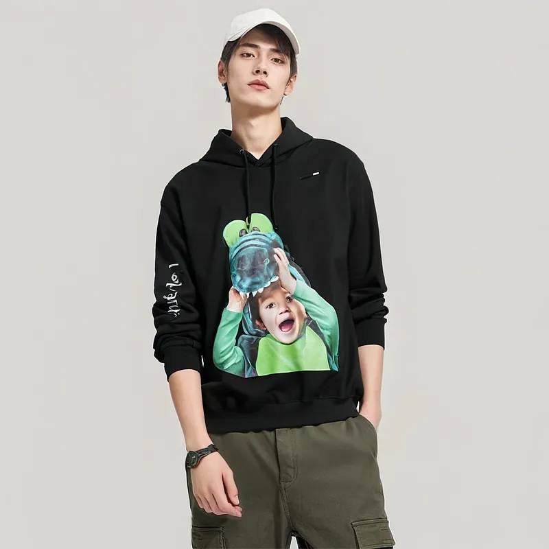 ADLV HOODIE DINASOUR BABY BLACK