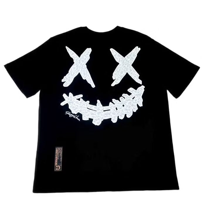 RICKYISCLOWN LACE CLOWN BLACK TEE