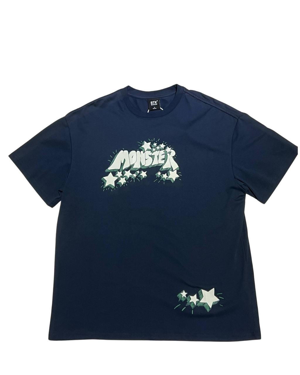 BTK GREEN STAR LOGO TEE NAVY