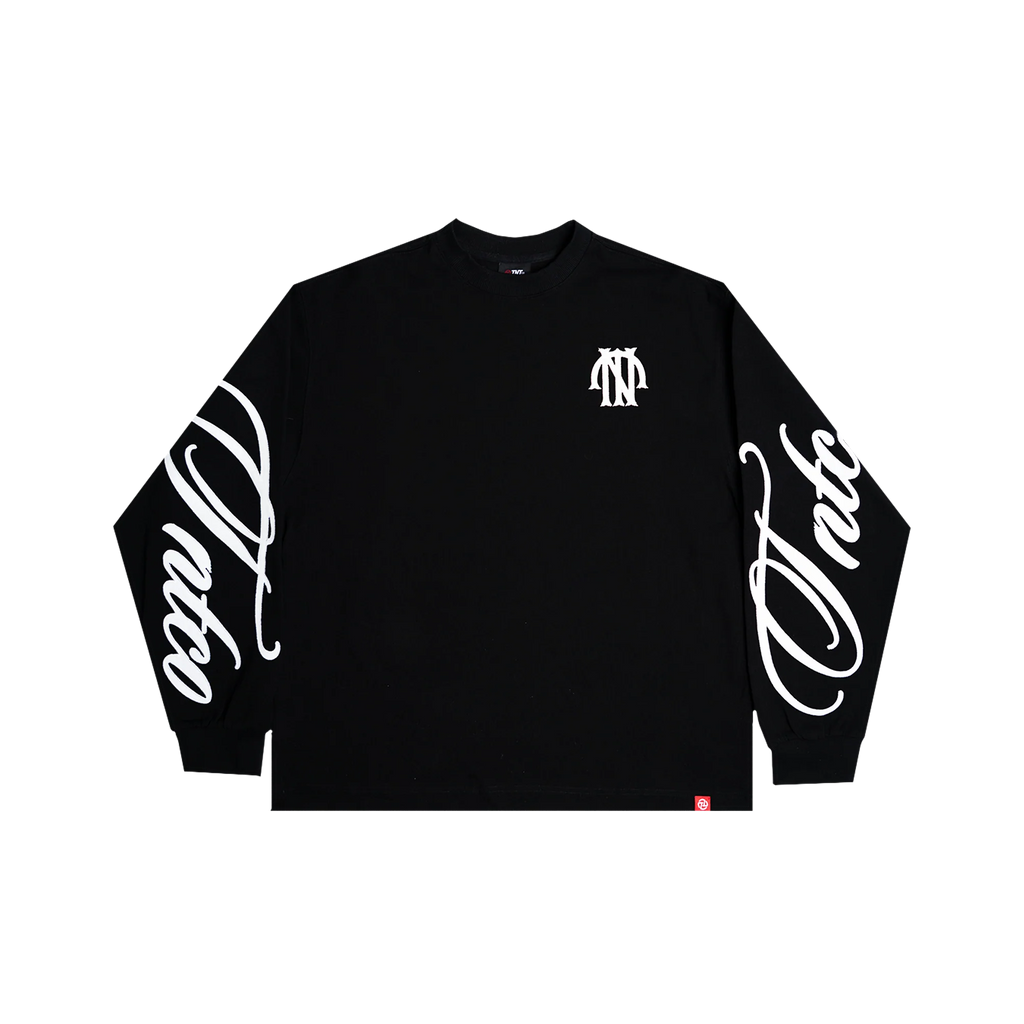 TNTCO AFTER DARK LOGO LONG SLEEVE TEE BLACK