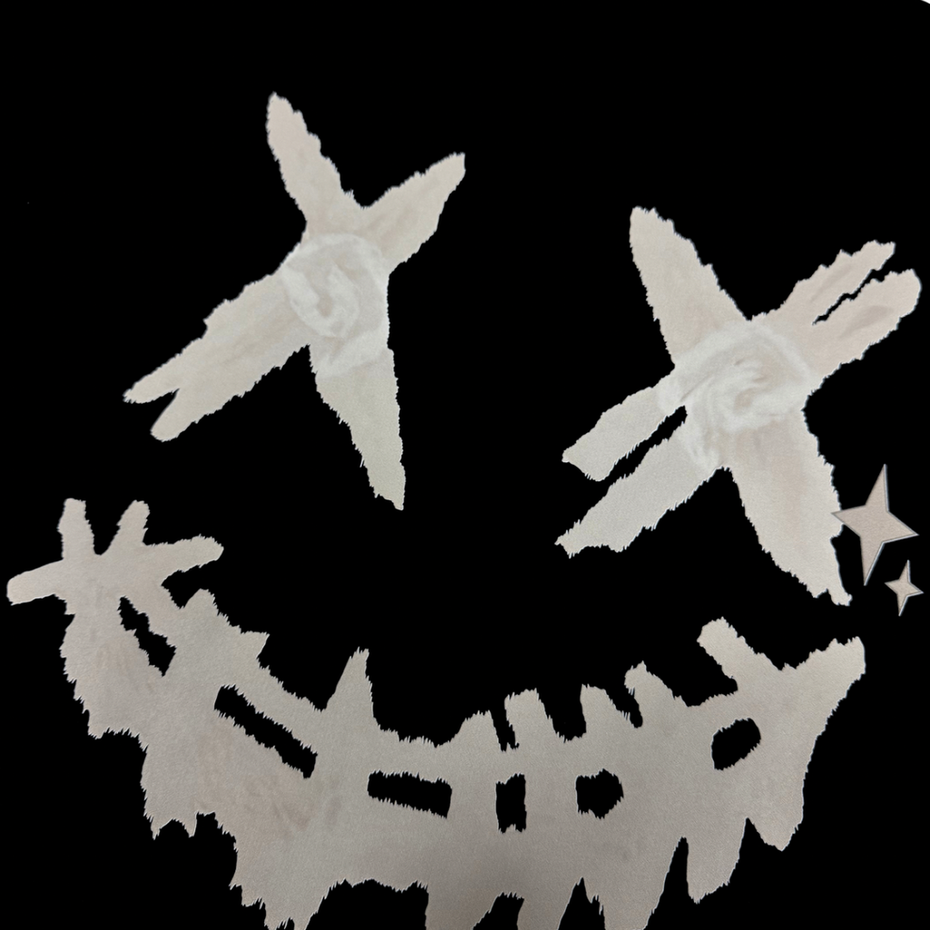 PARODY SMILEY FACE DESIGN 060 BLACK T SHIRT