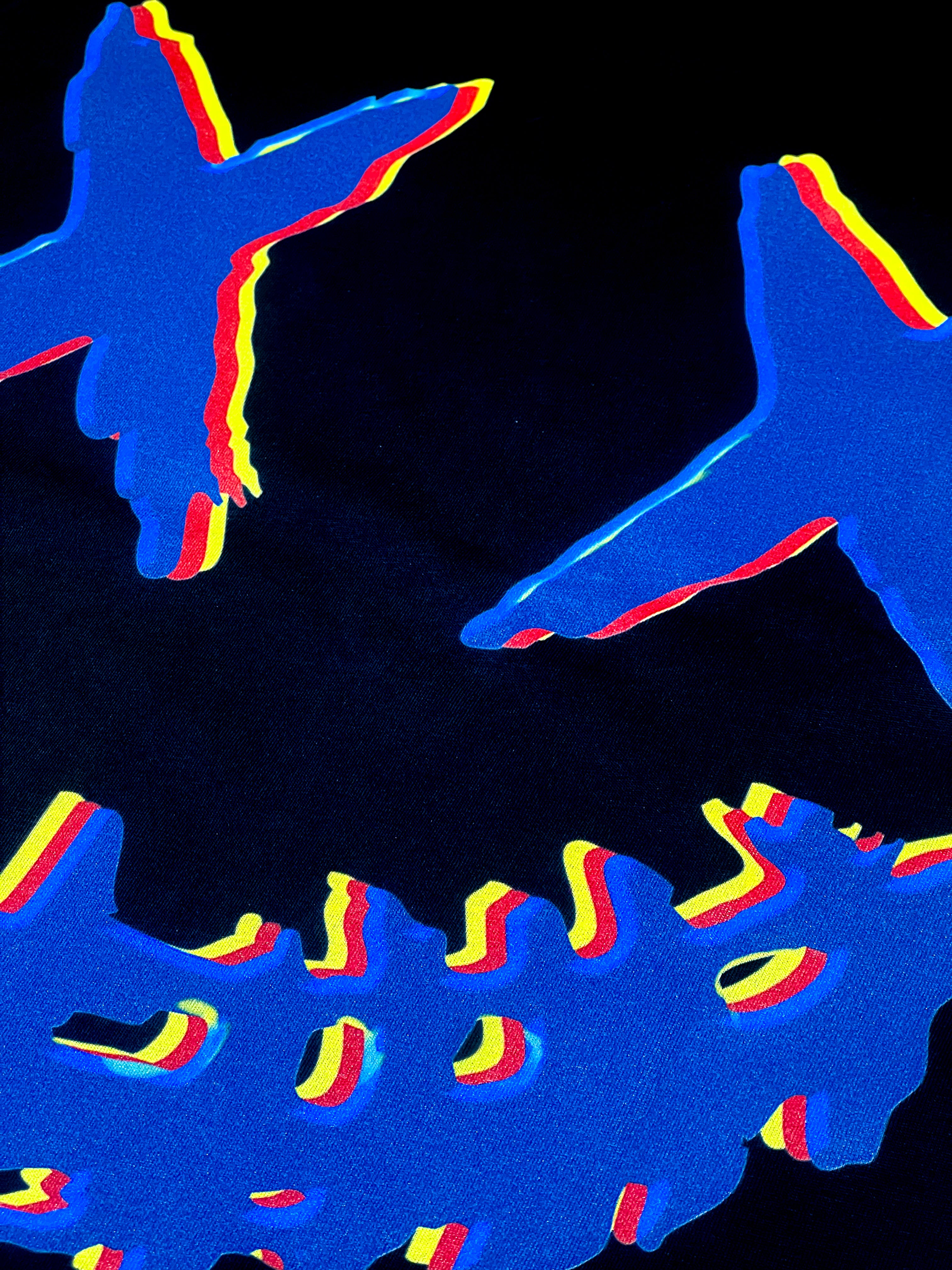 PARODY SMILEY FACE DESIGN 023 BLACK T SHIRT