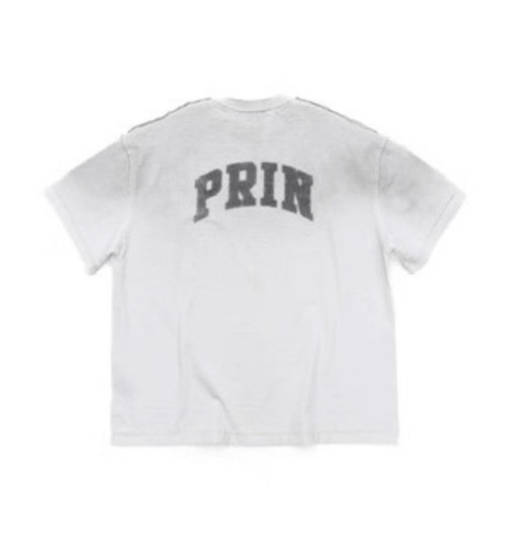 MASONPRINCE WASHED PRINT TEE WHITE