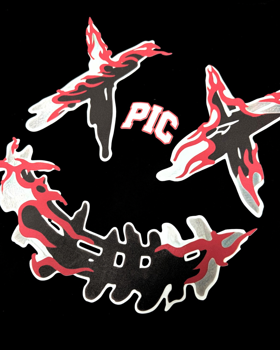 PARODY SMILEY FACE DESIGN 037 BLACK T SHIRT