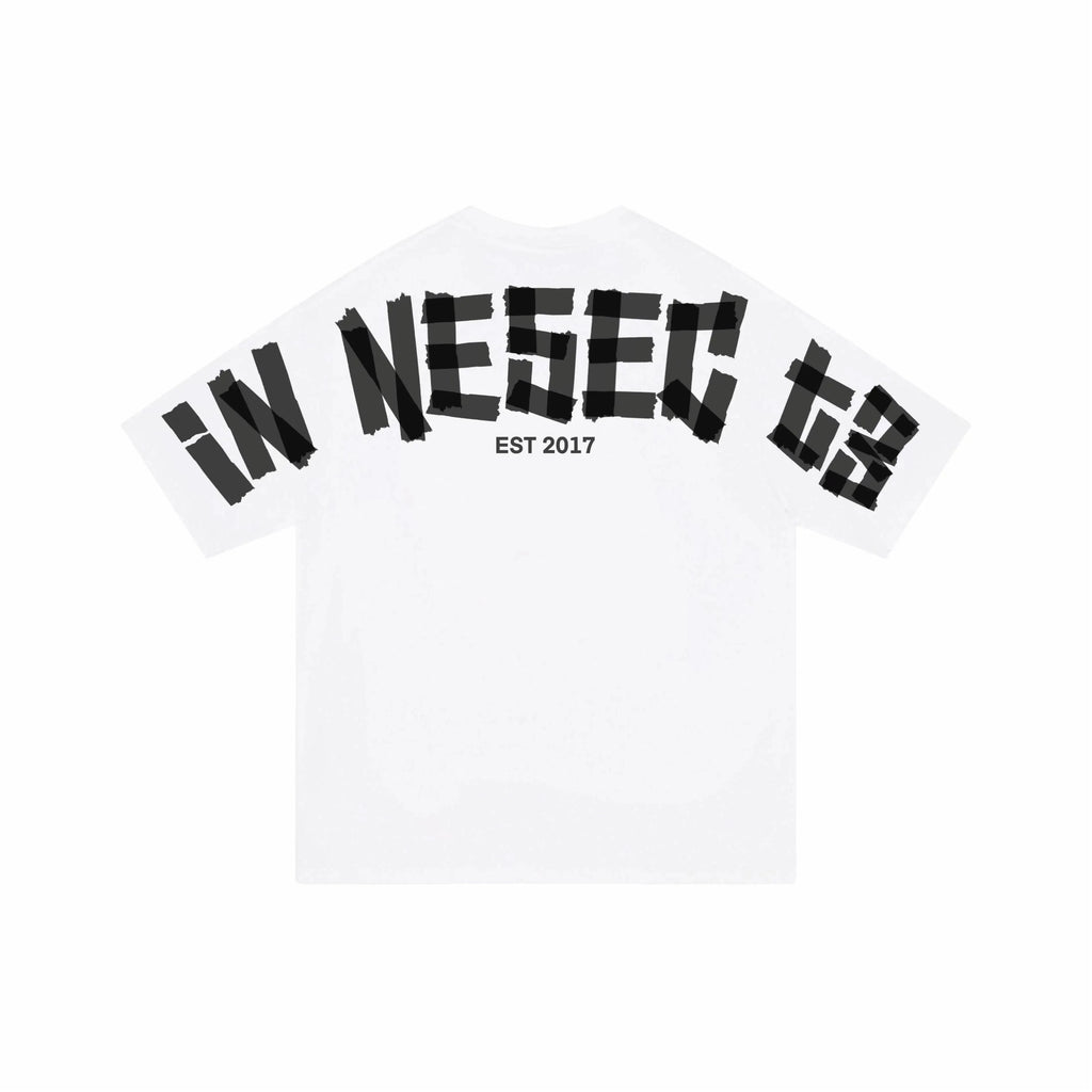 INNERSECT TAPED BLACK LOGO WHITE T SHIRT