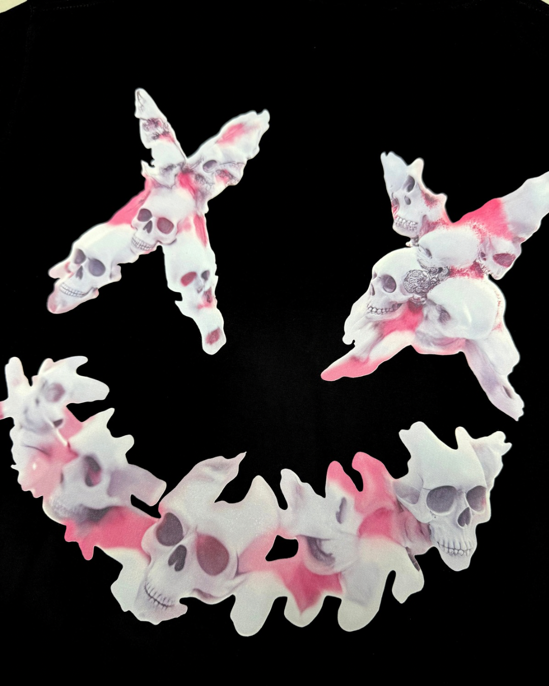 PARODY SMILEY FACE DESIGN 042 BLACK T SHIRT