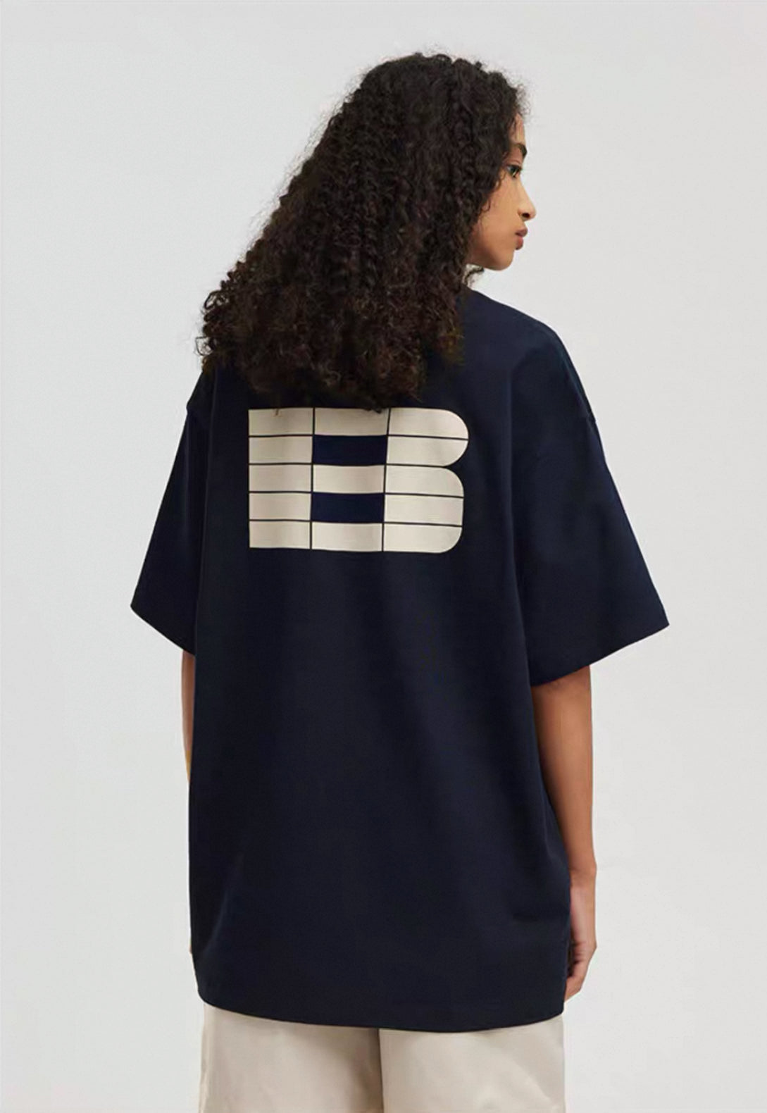BONELESS ICONIC LOGO NAVY T SHIRT