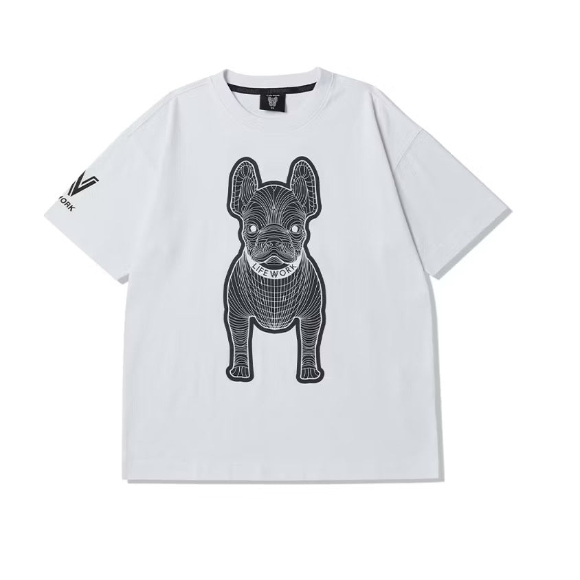 Lifeofwork Big Dogo Logo White Tee