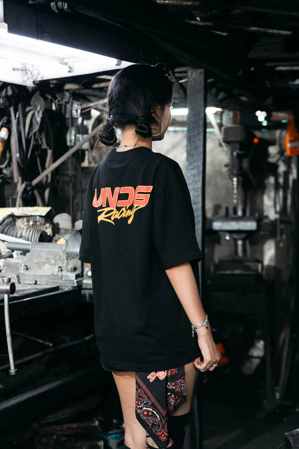 UNDG RACING CREW TEE BLACK