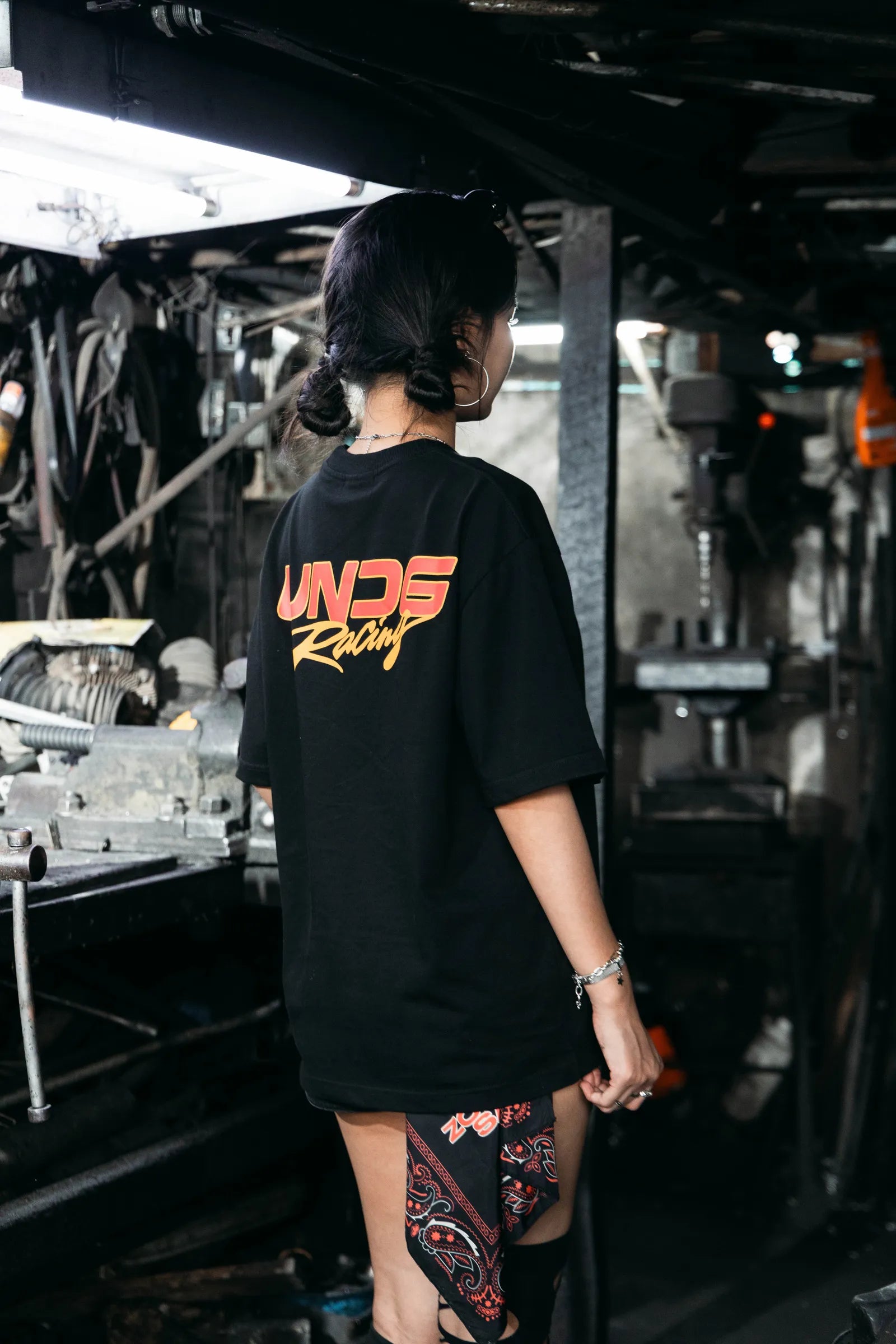 UNDG RACING CREW TEE BLACK