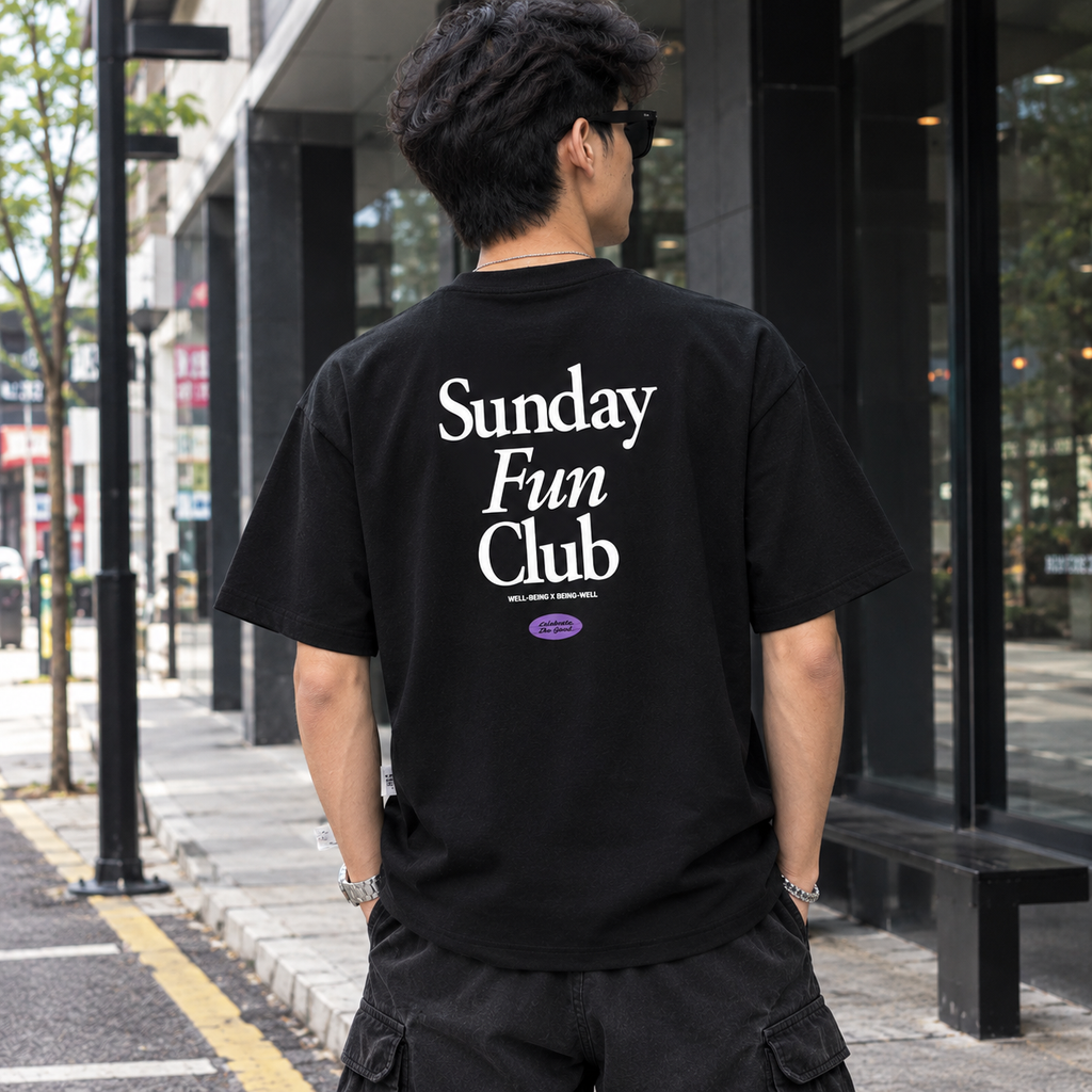 BELLKENIDEA SUNDAYFUNCLUB TEE BLACK