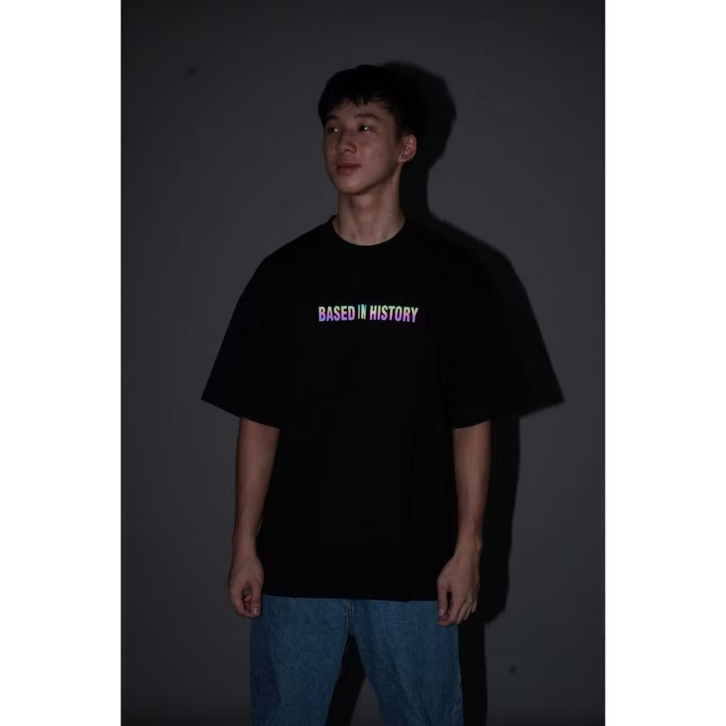 GOAT BOLD HOLO REFLECTIVE BLACK T SHIRT
