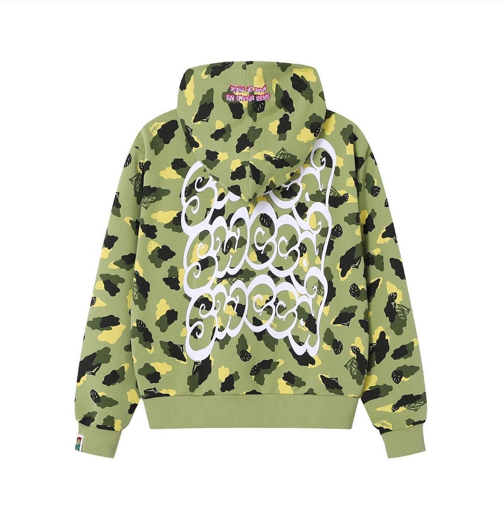 SWEED CAMO HOODIE GREEN