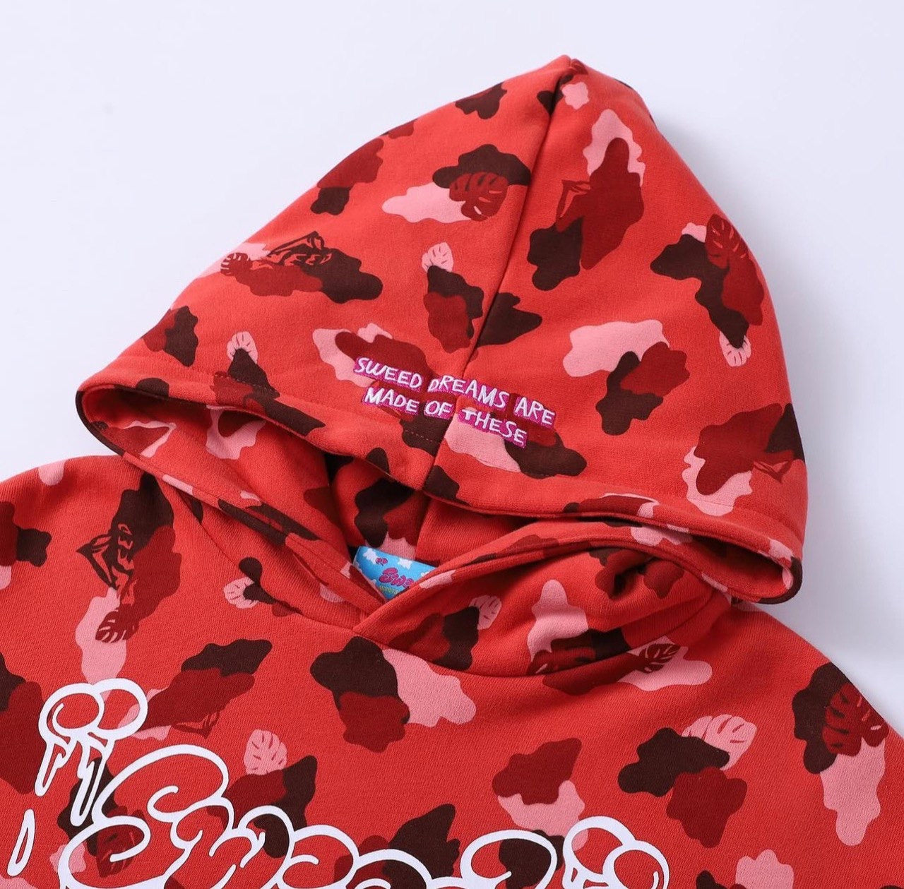 SWEED CAMO HOODIE RED
