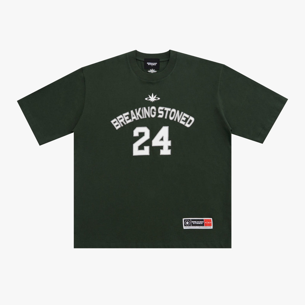 STONED&CO : COLLEGE OVERSIZED TEE GREEN