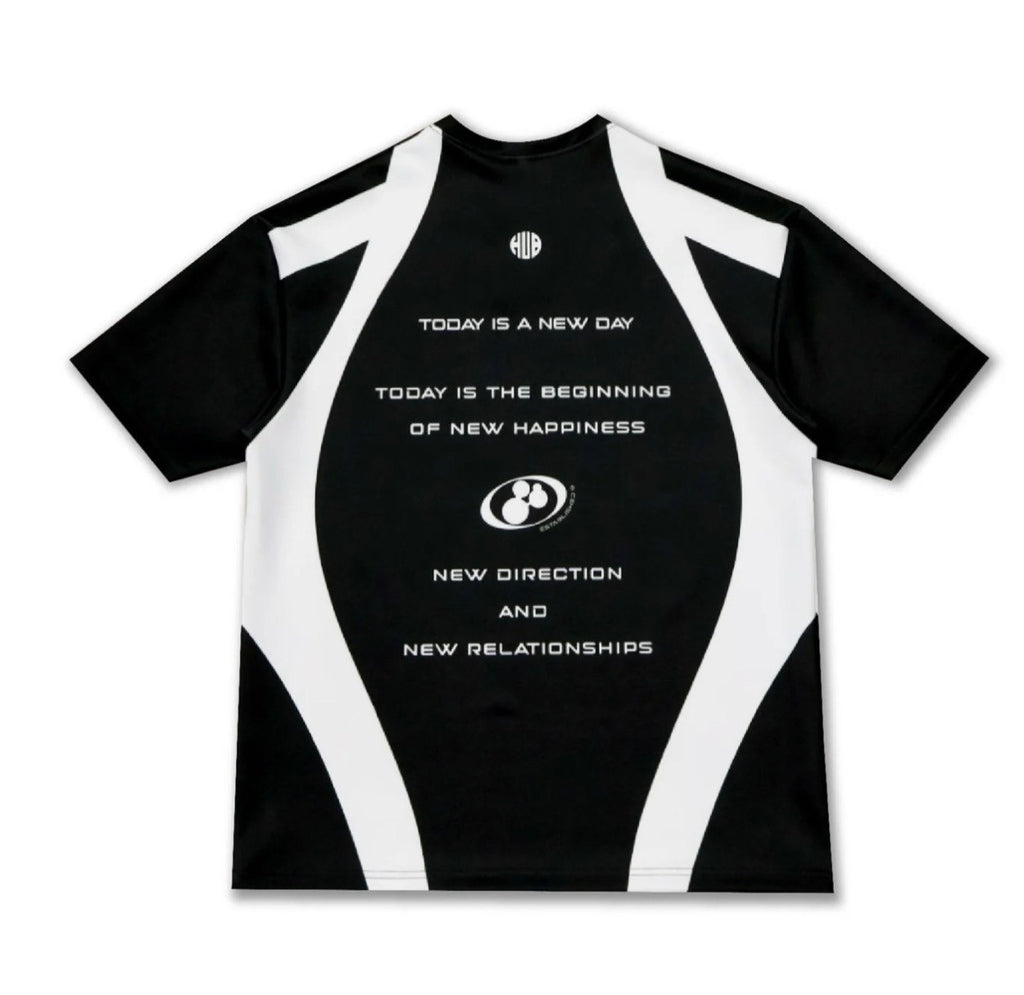 MIDFIELD CORE HUBCO TEE BLACK WHITE