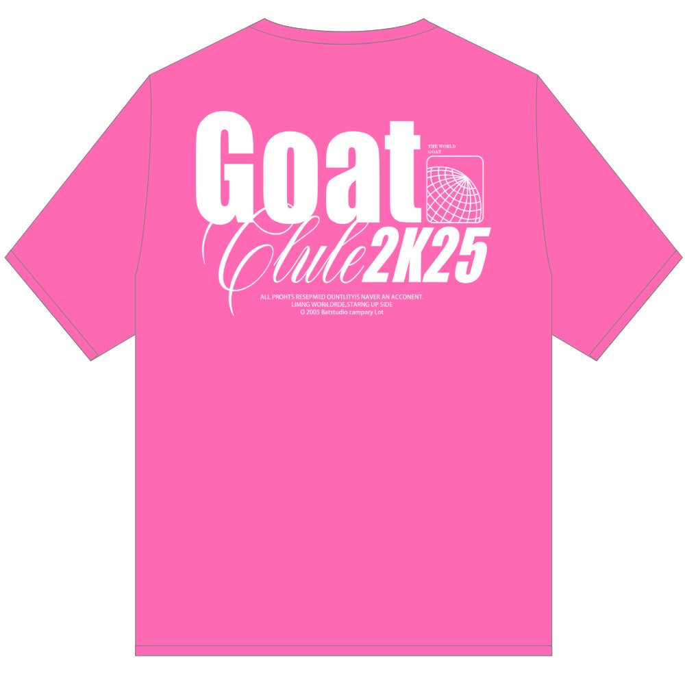 GOAT CLUB 2K25 T SHIRT PINK