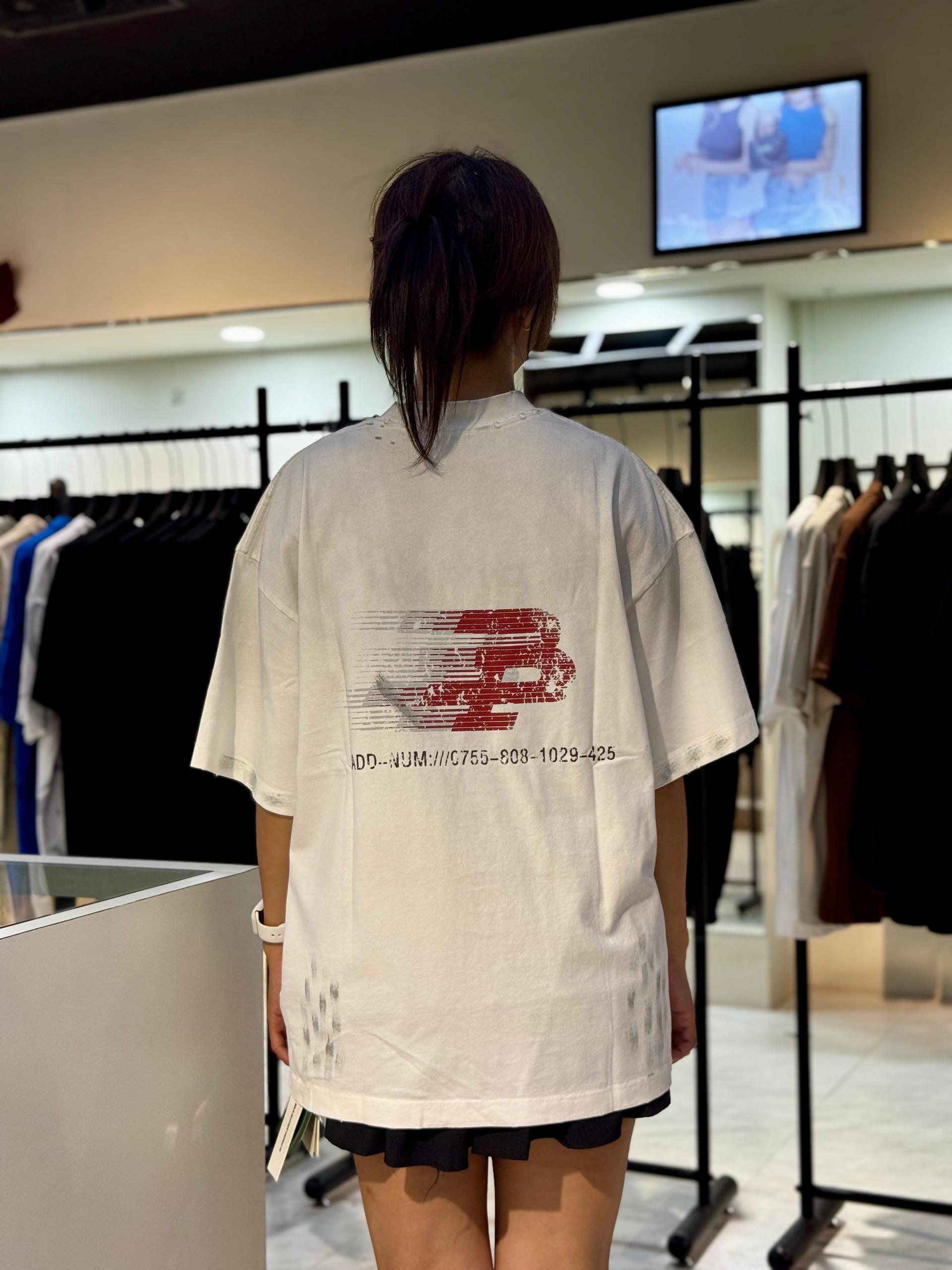 MASONPRINCE PAINT WASH TEE WHITE