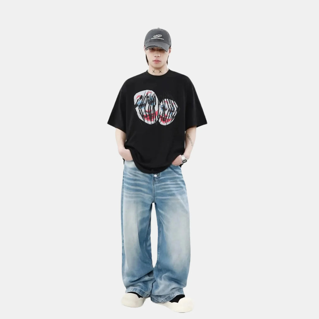 FUTURE KIND HK 2 FACE BLACK TEE