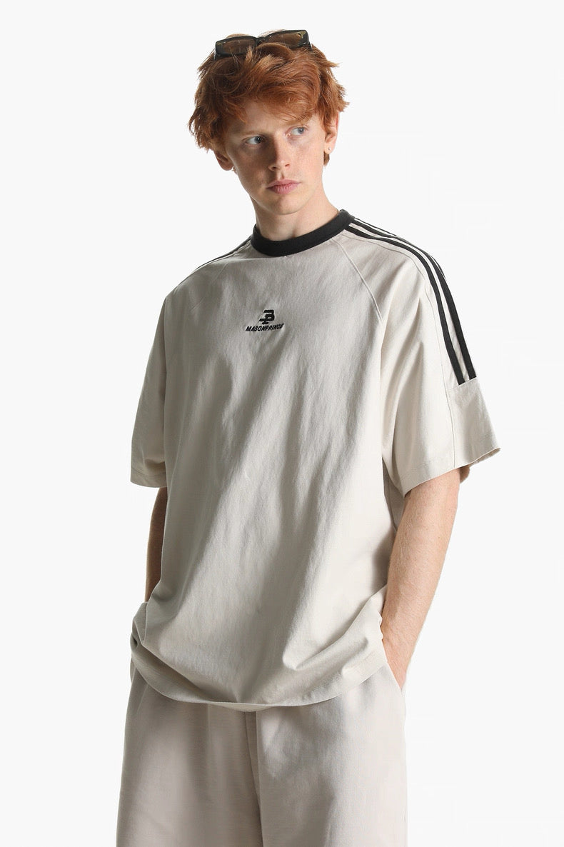 MASONPRINCE SPORT STRIPE WHITE TEE