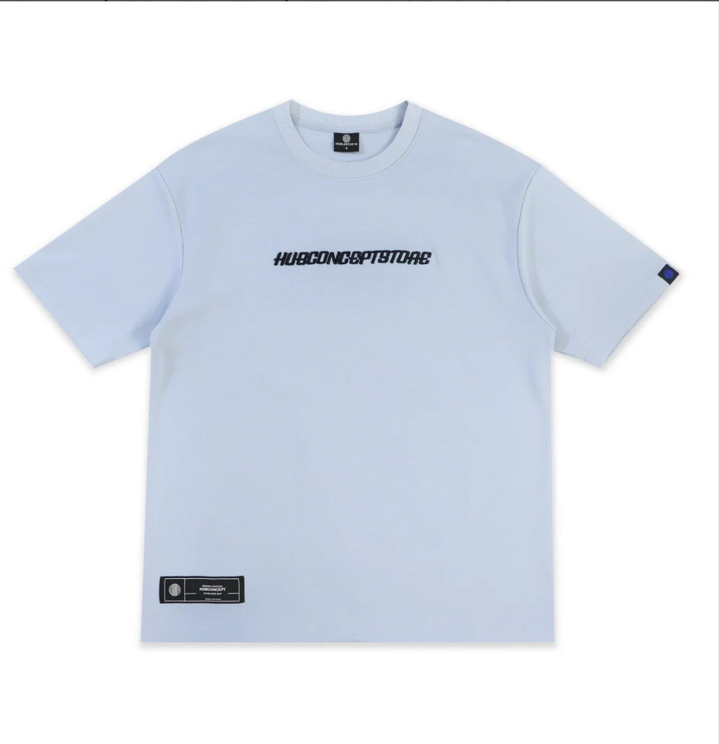 ESSENTIAL EMBROIDERY HUBCO TEE BLUE