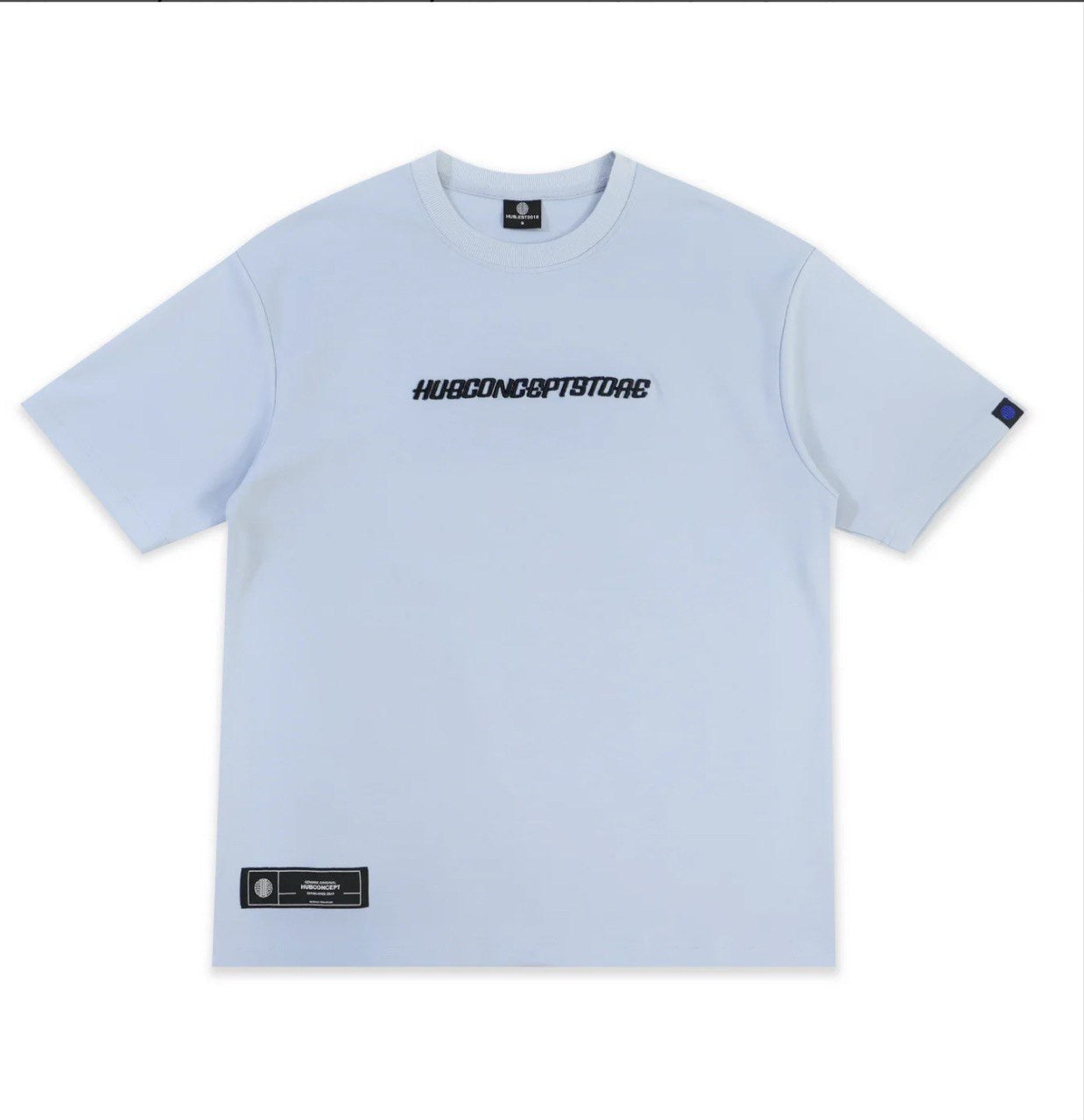 ESSENTIAL EMBROIDERY HUBCO TEE BLUE