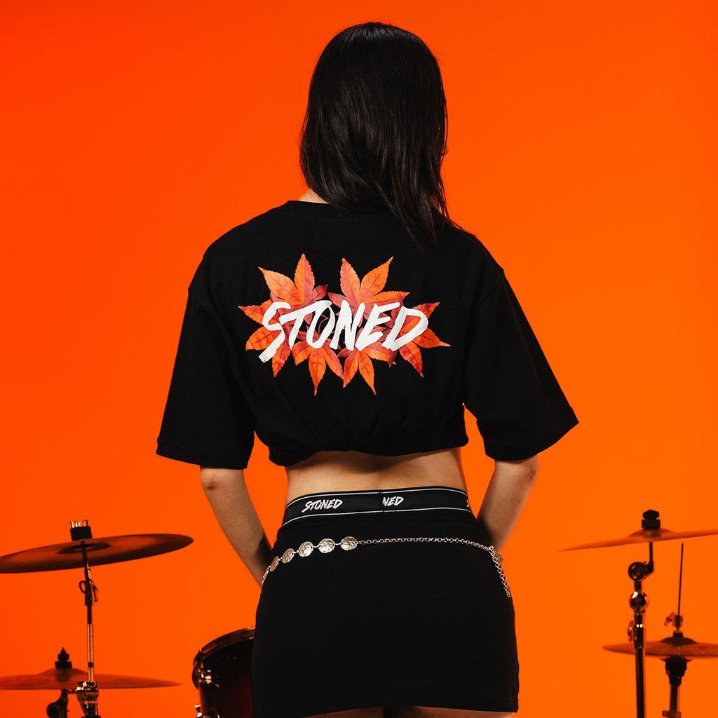 Stoned & Co Milestoned : Twlve Maple Tee Black