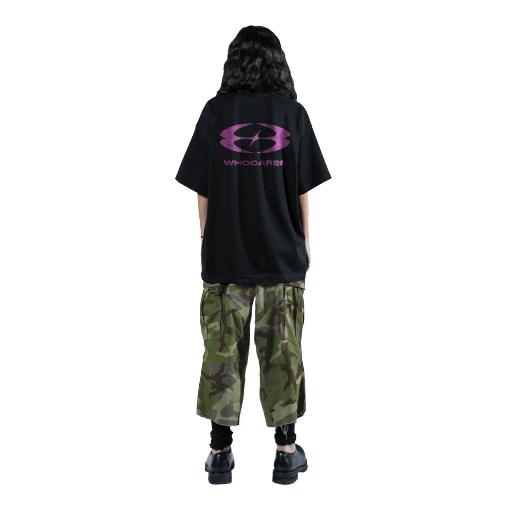 WHOCARES STATIC MOTION  TEE BLACK/PINK