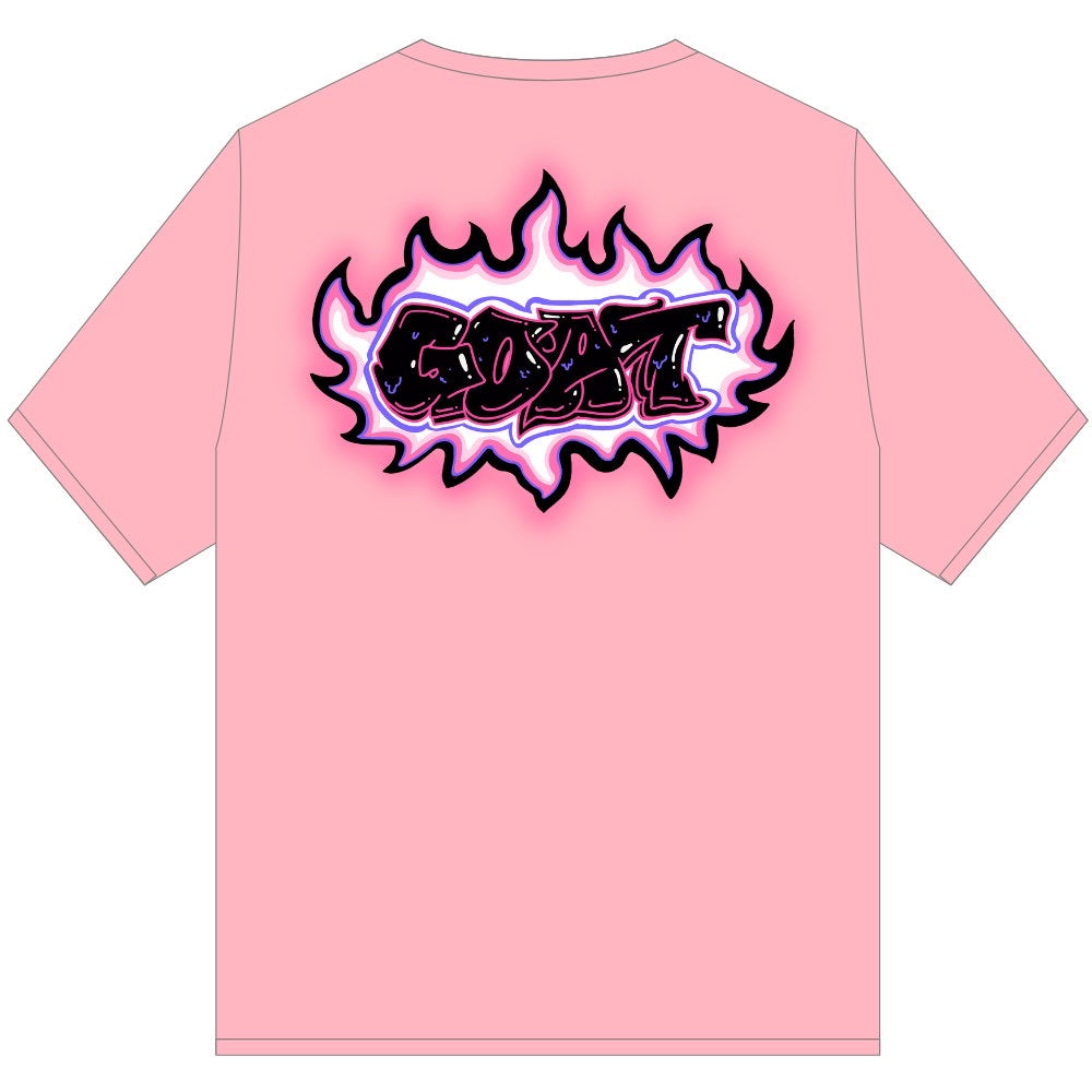 GOAT NEON BLAZE TEE SHIRT PINK