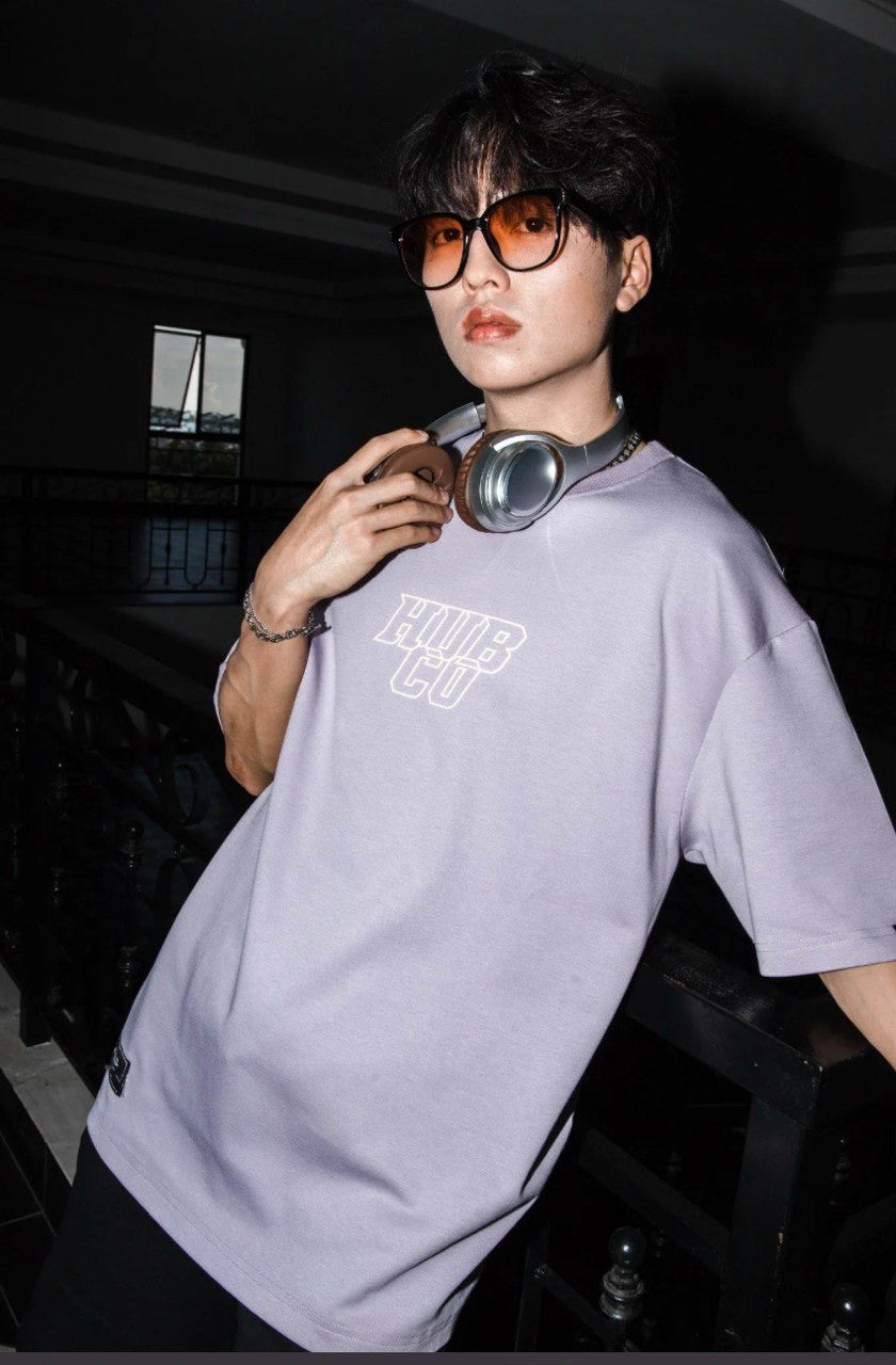 CARVED HUBCO TEE PURPLE