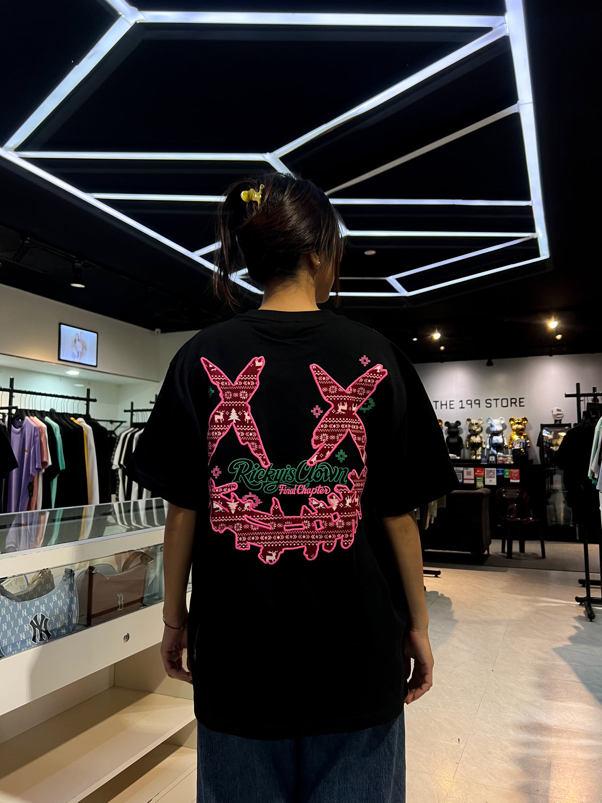 RICKYISCLOWN TASTE PINK TOTEM CLOWN TEE BLACK