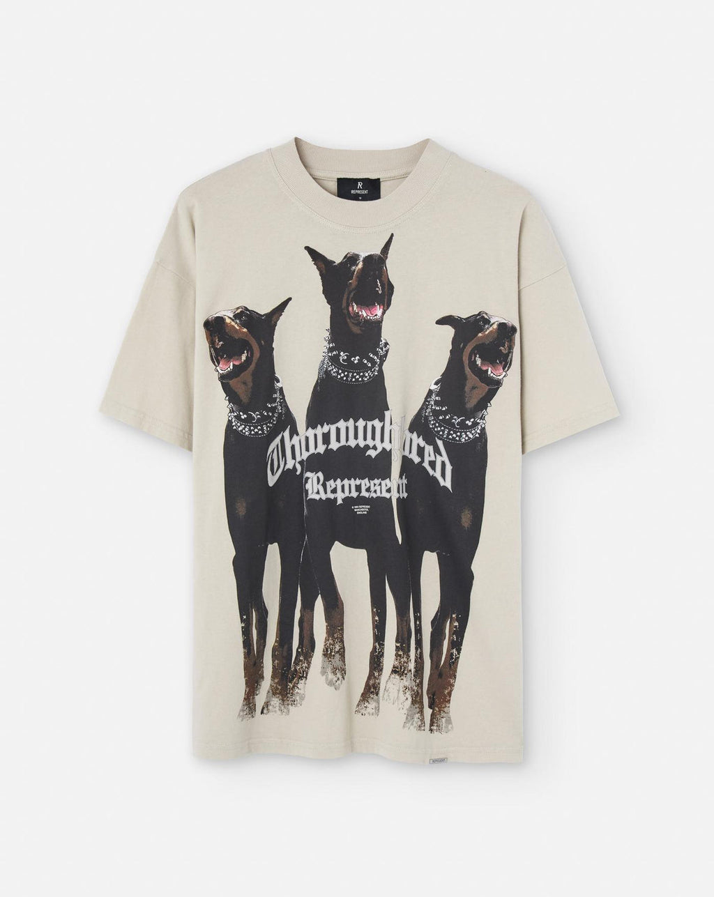 REPRESENT BEIGE THOROUGHBRED DOBERMAN TEE