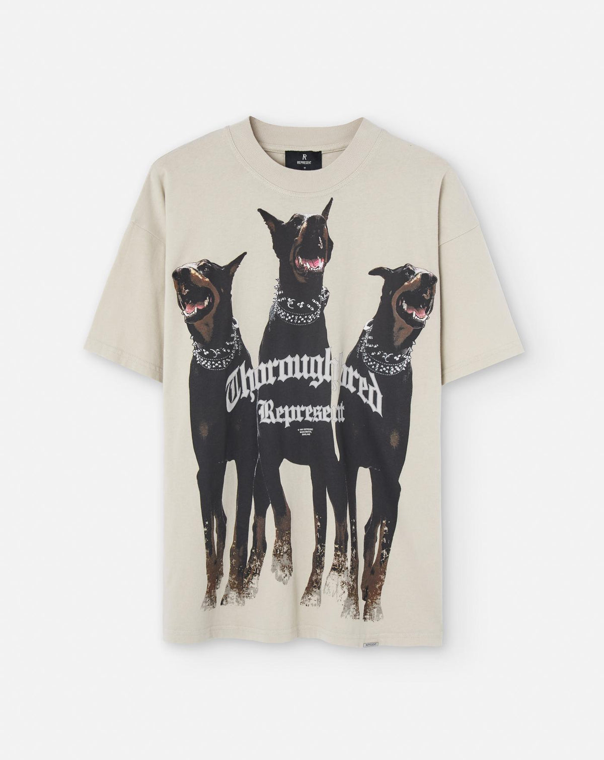 REPRESENT BEIGE THOROUGHBRED DOBERMAN TEE