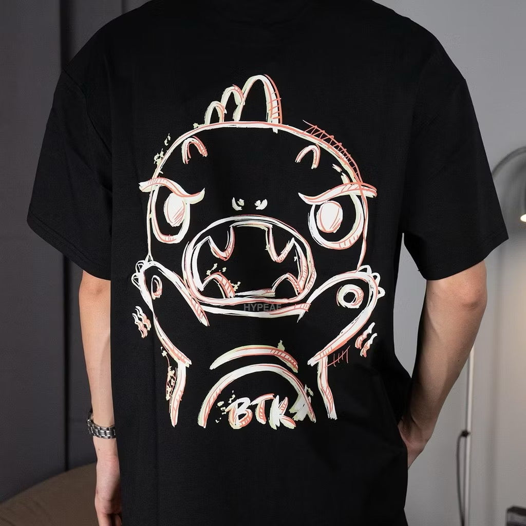 BTK BROWN LOGO TEE BLACK