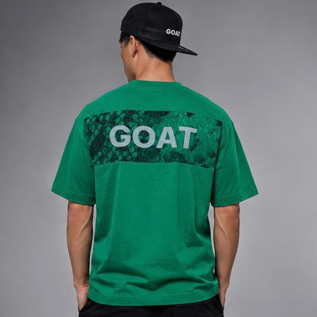 GOAT SNAKESKIN TEE GREEN