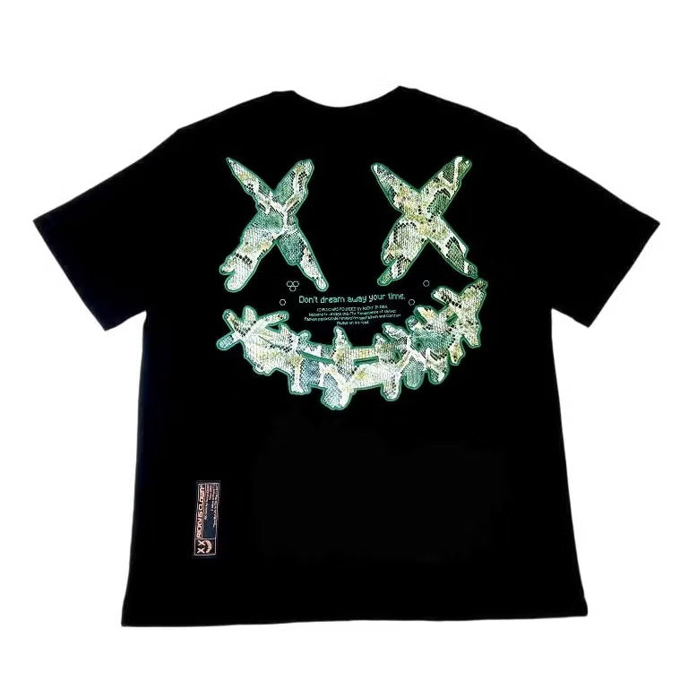 RICKYISCLOWN GREEN PHYTON BLACK TEE