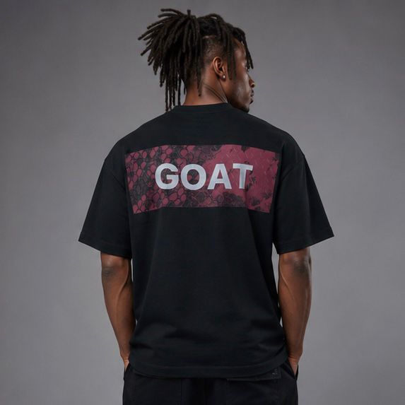 GOAT SNAKESKIN TEE BLACK RED
