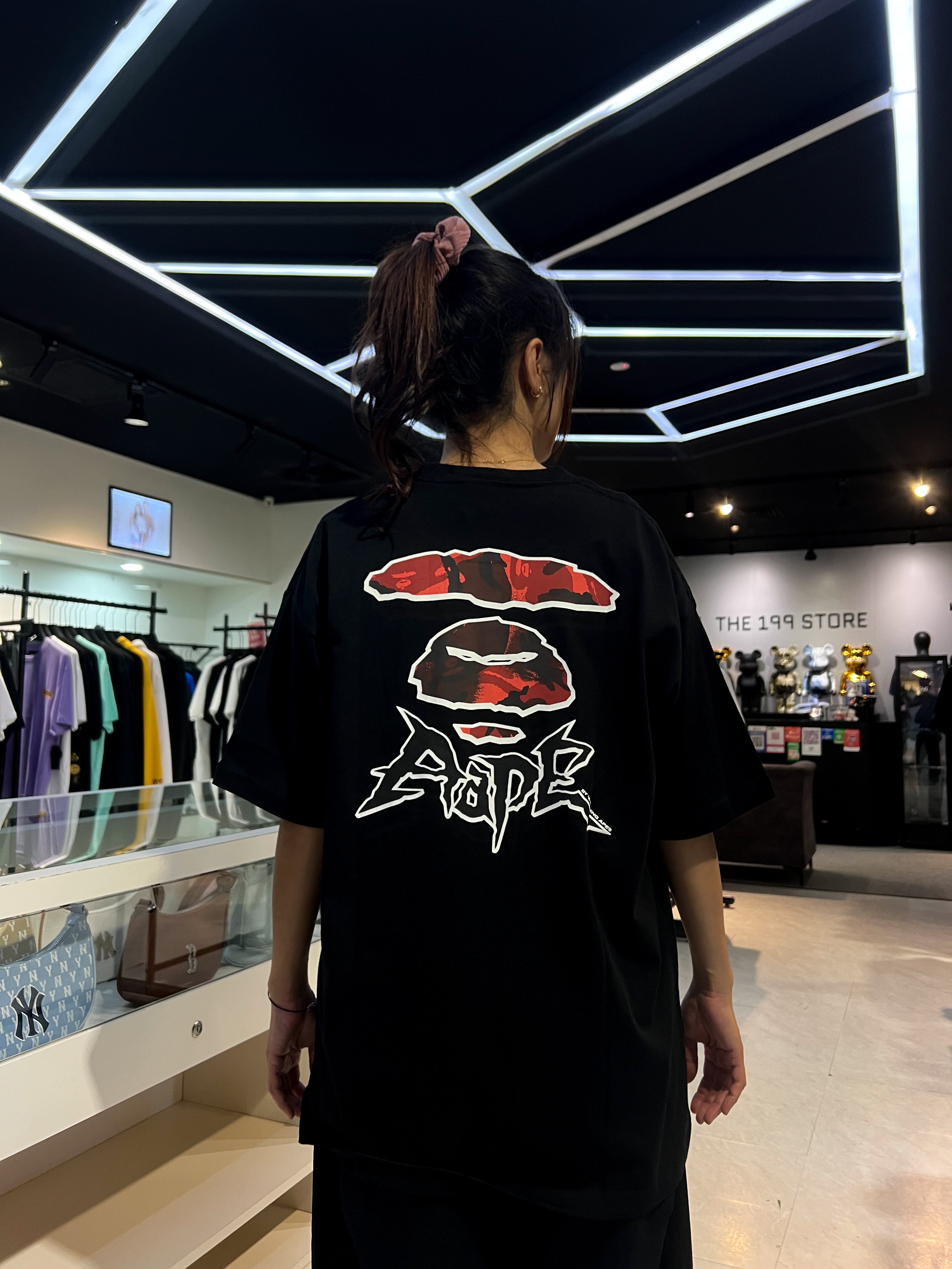 BAPE AAPE GRAPHIC TEE BLACK
