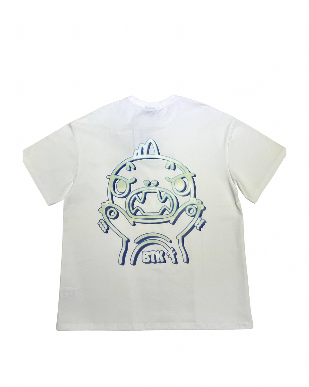 BTK LIGHT GREEN LOGO TEE WHITE