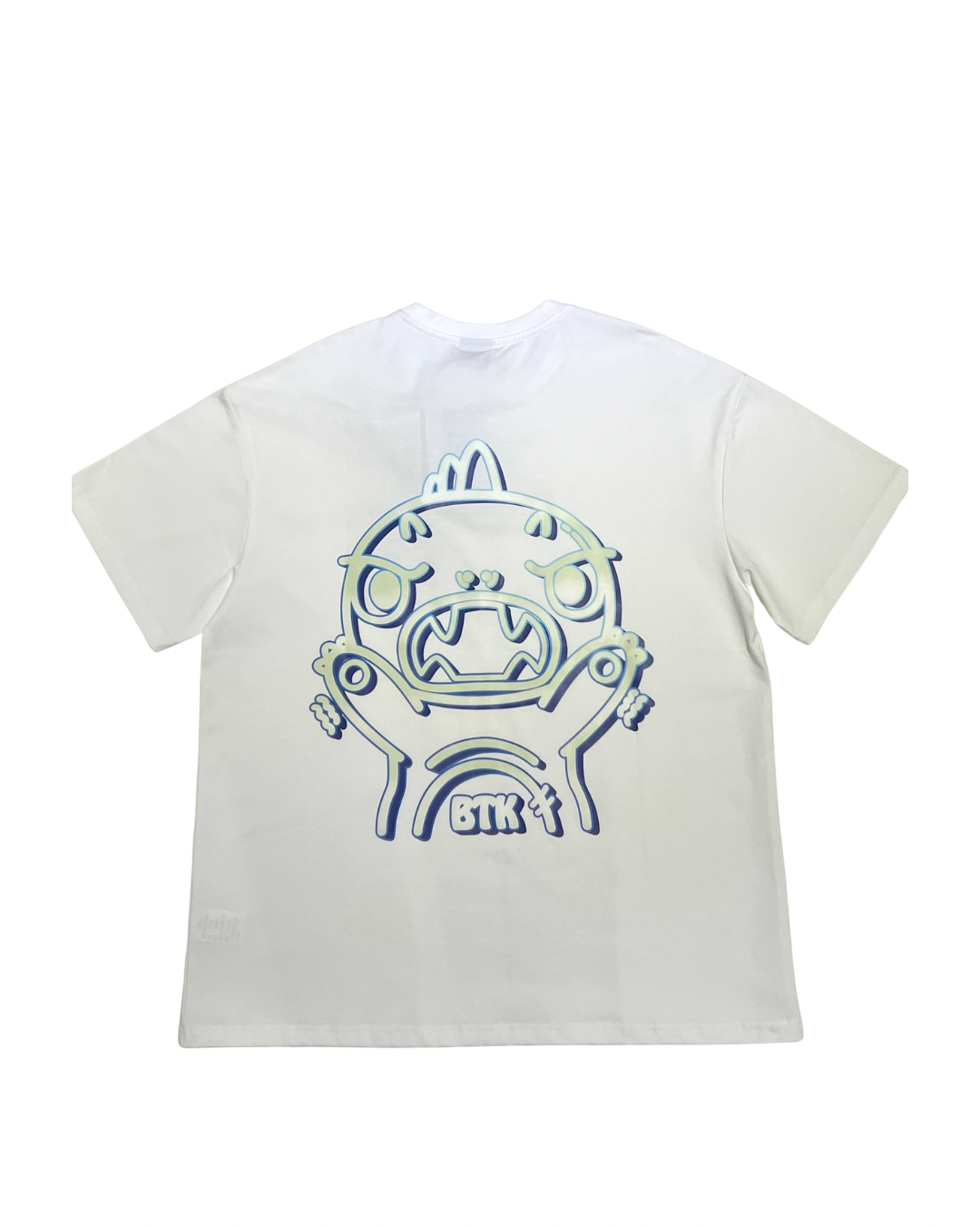 BTK LIGHT GREEN LOGO TEE WHITE