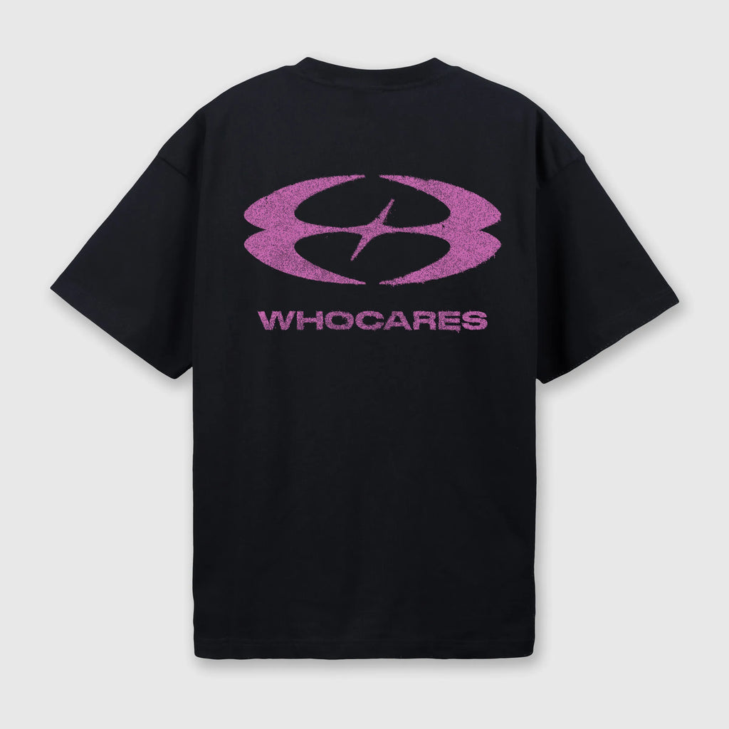 WHOCARES STATIC MOTION  TEE BLACK/PINK
