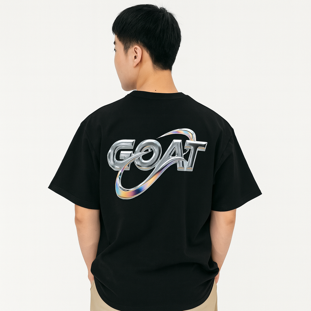 GOAT INFINITY CHROME T SHIRT BLACK